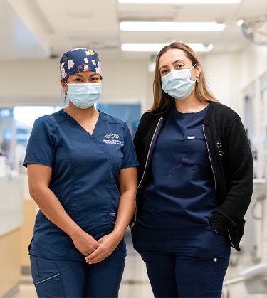 two female nurses at MLKCH