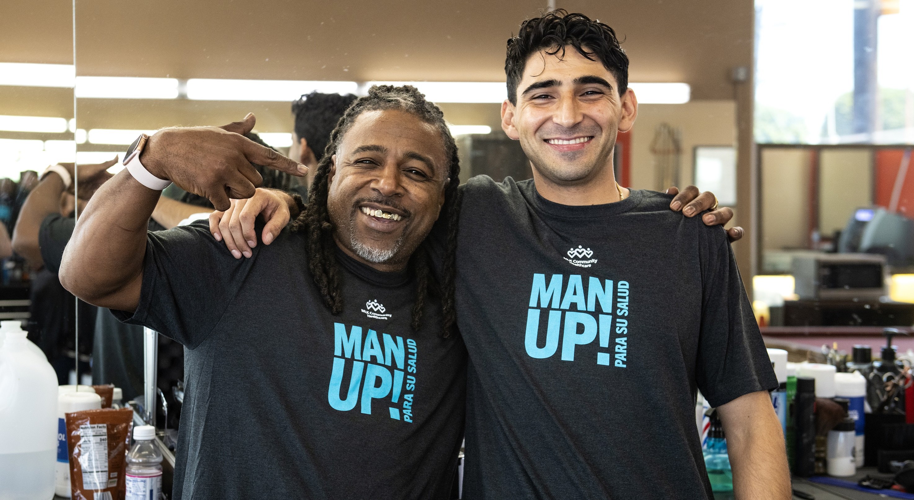 ManUp! Barbers smiling