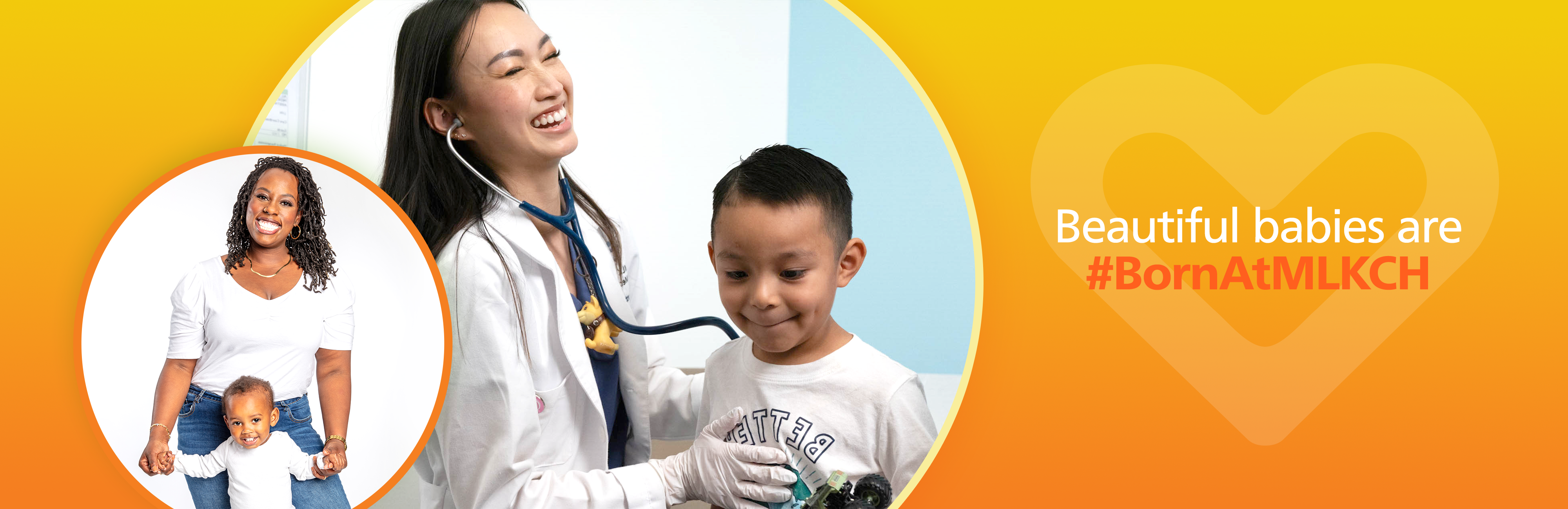 Photo of a mother and son and pediatrician with child